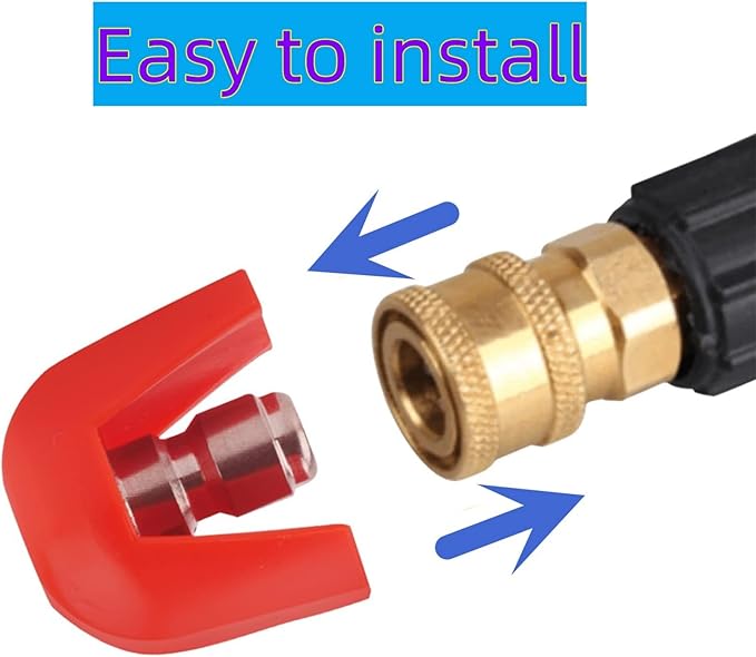 Fesasn Quick Connect Pressure Washer Spray Tips, Replacement SPX 3000 series Quick Connect Nozzle Head Kit, Tip for Sun Joe SPX 3000 Series and Universal Pressure Washers (0°, 15°, 25°, 40°, Soap)