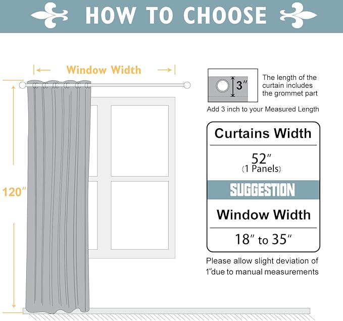 ChrisDowa Blackout Curtains 120 Inches Long for Living Room, Grommet Thermal Insulated Room Darkening Curtains for Bedroom (1 Panel Set, Mustard Yellow, 52W x 120L)