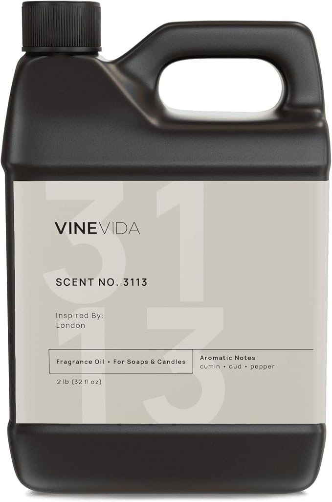 VINEVIDA Scent NO. 3113 Fragrance Oil - 32oz (2lbs) - Inspired by: London Fragrance Oil for Candle Making - Made in USA Candle Scents Scents for Soap Making