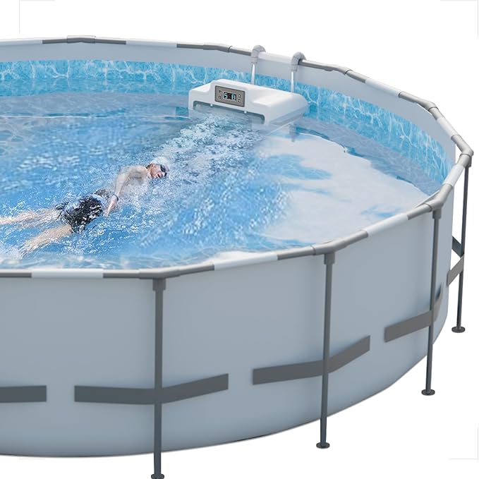 Swim Current Machine for Pool, 1500GPM Endless Pool Swimmer for Above Ground Pools - 1-9 Grade Adjustable Current Swim Jet for Home Indoor/Outdoor Swimming Pool Exercise, Lap Training & Family Fun