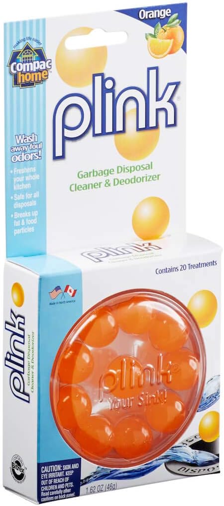 COMPAC HOME Plink Garbage Disposal Cleaner and Deodorizer, Air Fresheners for Garbage Disposal, Orange Scent, Home Cleaning Products for Kitchen Sink and Clogged Drains, Pack of 2-40 Count Total