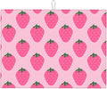 Absorbent Dish Drying Mat For Kitchen Counter, Strawberry Pink Fruit Microfiber Dish Drying Pad, Kitchen Gadgets For Easy Clean Multi-Use