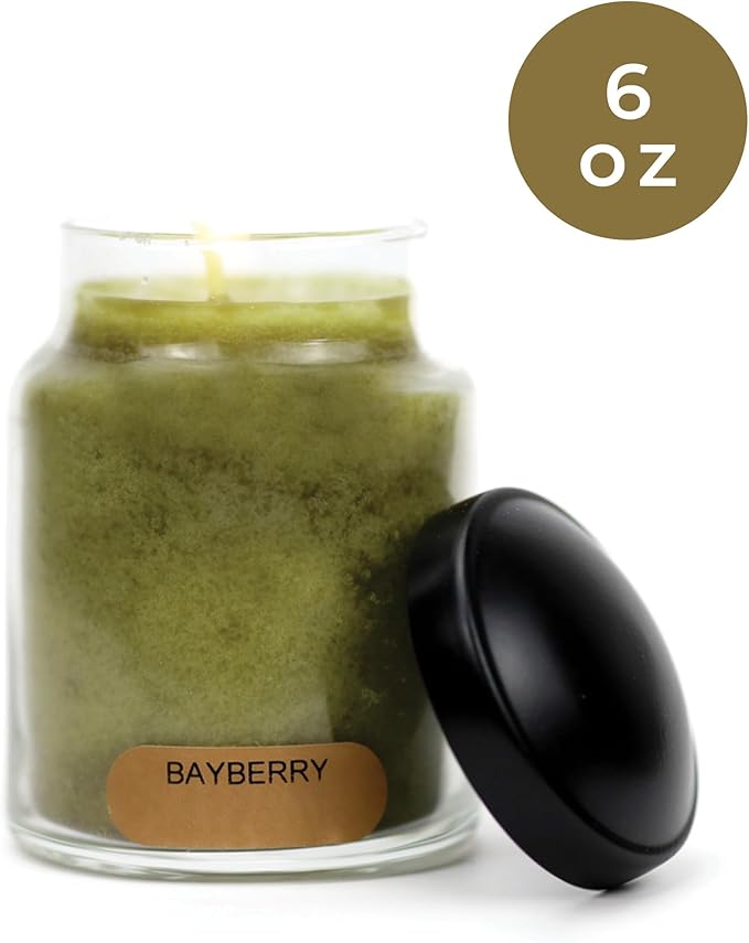 A Cheerful Giver - Bayberry Baby Scented Glass Jar Candle (6oz) with Lid & True to Life Fragrance Made in USA
