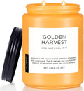 M&SENSE Fall Harvest Scented Candles, 19.4oz 110 Hours Large Natural Soy Long Lasting Slow Burning 2 Wick Scented Candle for Relaxing Stress Relief & Holiday