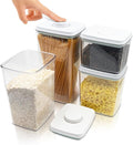 iChewie Bop Top | Airtight Meal Prep Containers with Lids | Food Storage Container Sets | Snack and Overnight Oats Fridge Organizer | Pantry and Kitchen Organization