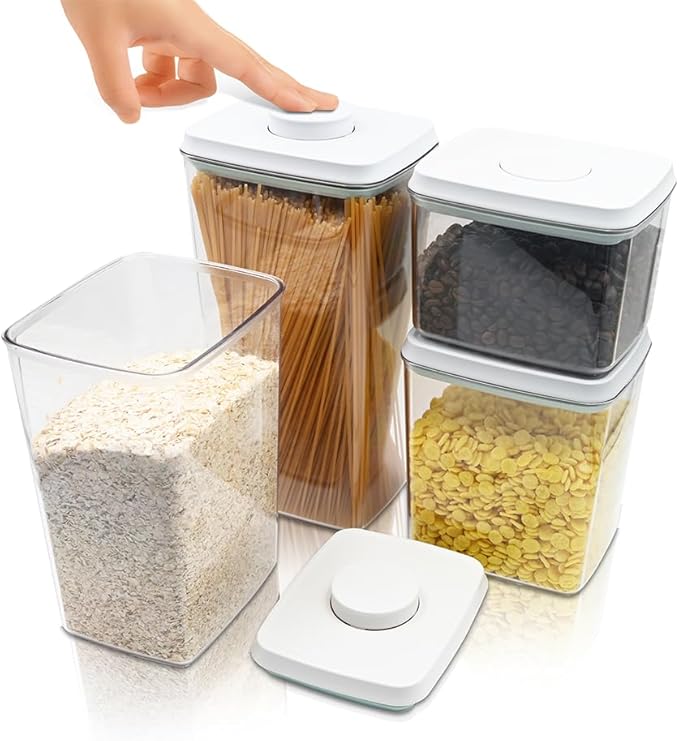 iChewie Bop Top | Airtight Meal Prep Containers with Lids | Food Storage Container Sets | Snack and Overnight Oats Fridge Organizer | Pantry and Kitchen Organization