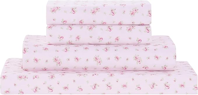 Modern Threads Silky Soft Microfiber and Wrinkle Free Sheets - Luxurious Microfiber Bed Sheets Includes Flat Sheet, Fitted Sheet with Deep Pockets, & Pillowcases Blush, Twin