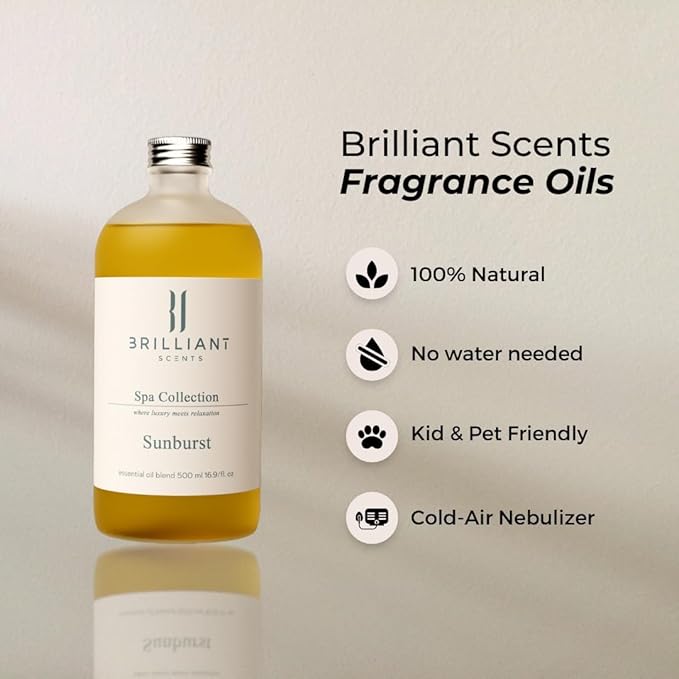 Brilliant Scents Blueberry Shortbread Fragrance Oil 50ml - Premium Diffuser Oil for Home, Office, Hotels - Long Lasting, Plant-Based, Meets IFRA Standards, USA-Made - Blueberries, Whipped Cream Scent