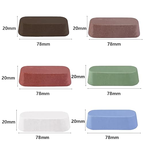 6 Pcs Metal Buffing Polishing Compound for Buffing Wheel, Buffing Wheel Compound, Grit Corresponds to The Color from Coarse to Fine for Stainless Steel, Jewelry, Aluminum Polishing Compound -16 Oz