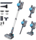 HAUSMEISTER VoltVac Go Cordless Vacuum Cleaner for Home Pet Hair, 30000PA for Carpets Hard Floors, 50Min Portable Handheld Rechargeable Vacuum, 2 HEPA Filters, Lightweight