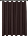 Biscaynebay Quality Fabric Shower Curtain Liner 72" by 72", Brown Water Resistant Bathroom Curtains, Rust Resistant Grommets Top Weighted Bottom Hem Machine Washable