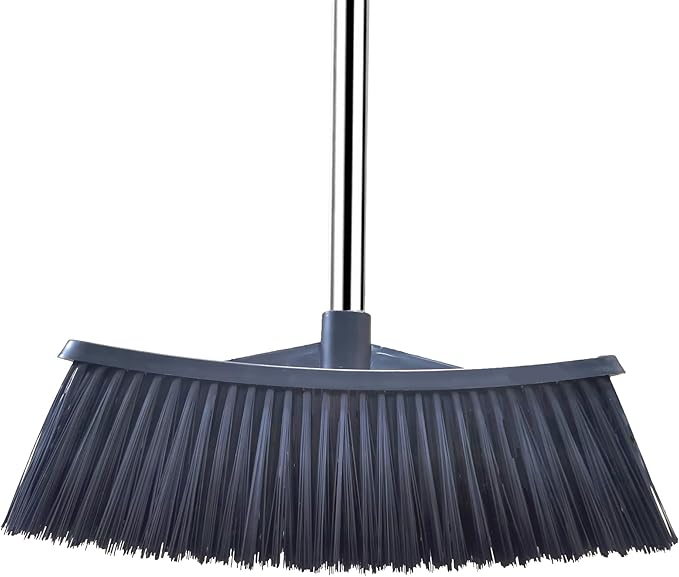 Heavy-Duty Outdoor Broom with 62-Inch Stainless Steel Handle - 36-Inch Wide Plastic Broom Head for Garage, Yard, Sidewalk - No Bend Sweeping, Durable & Lightweight