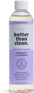 Better Than Clean Marble & Granite Cleaner Concentrate - Plant-Based, Non-Toxic, Fragrance Free Cleaning Products - Slate, Marble, and Natural Stone Cleaner, – 8oz Makes 4 Bottles