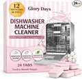 Dishwasher Cleaner And Deodorizer Tablets - 1 Year Supply Unscented Dishwasher Cleaning Tablets - Deep Cleaning Removes Limescale and Odors - Eco-friendly Dish Washer Machine Cleaner - Septic Safe