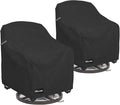 Outdoor Swivel Rocking Chair Cover 2-Pack,100% Waterproof Heavy Duty Outdoor Chair Covers,Rocking Chair Covers for Outdoor Furniture (27.5 W x 32.5 D x 39 H inches)Black.