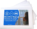 AERAI GROUP Microfiber Magic 4 Pack Glass & Mirror Cleaning Cloths - Streak Free, Lint Free, Perfect for Cars & Windows