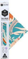 Honeybee Beeswax Wraps - Banksia Pattern Beeswax Roll -Certified Organic Cotton Beeswax Wrap - Reusable Beeswax Wrap for Food - Plastic Wrap & Sandwich Bags Alternative - 40’’ x 13’’