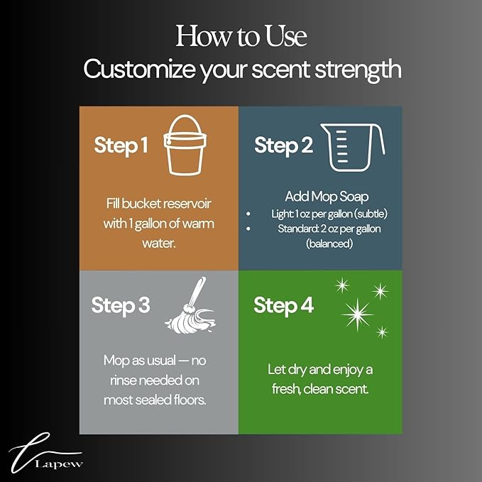 Lapew Goddess Scented Mop Soap Concentrate 36 oz | Premium Fragranced Floor Cleaner | Streak-Free | Hard Floor Cleaning Solution | Eco Friendly | Made in USA (Sweet Grace)