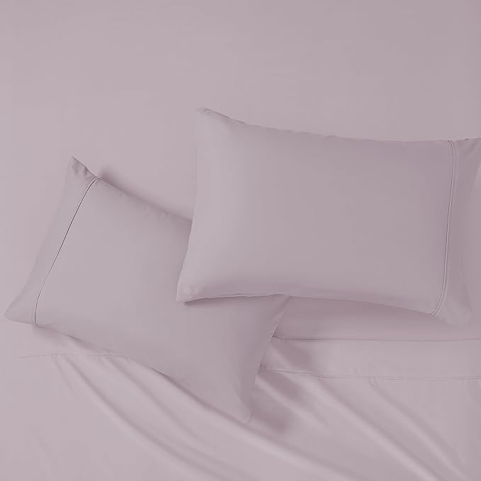 Modern Threads Soft Microfiber Solid Sheets - Luxurious Microfiber Bed Sheets - Includes Flat Sheet, Fitted Sheet with Deep Pockets, & Pillowcases Dusty Mauve King