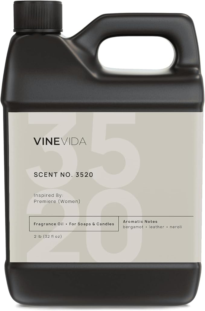 VINEVIDA Scent NO. 3520 Fragrance Oil - 32oz (2lbs) - Inspired by: Premiere (Women) Fragrance Oil for Candle Making - Made in USA Candle Scents Scents for Soap Making