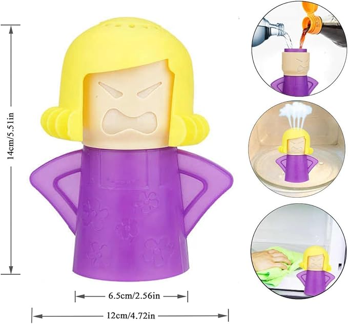 Minecook Microwave Cleaner Easily Crud in Minutes Steam Cleans with Vinegar and Water for Kitchen Gifts (Color Random)