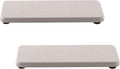 NiuYichee 2 Pcs Water Absorbing Stone Trays, Kitchen/Bathroom Sink Soap Dish, Diatomite Tray Used for Hand Soap & Cosmetic Bottles in The Modern Home, 3.5" W x 7.1" L, White