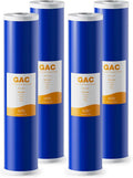SimPure Whole House Water Filter Cartridges 20" x 4.5" GAC Granular Carbon Filter, For DB20P, DB20P-3, WHB20, GAC-20BB, RFC20-BB, 4 Pack