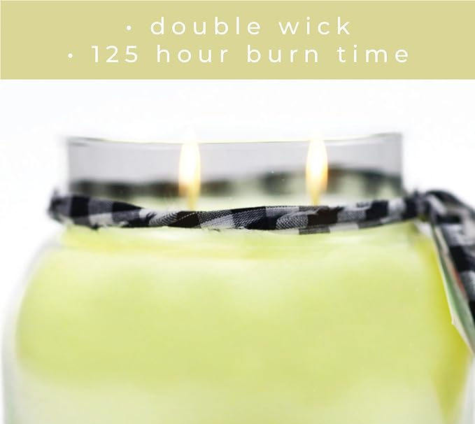 A Cheerful Giver - Fresh Peeled Macintosh Mama Scented Glass Jar Candle (22oz) with Lid & True to Life Fragrance Made in USA