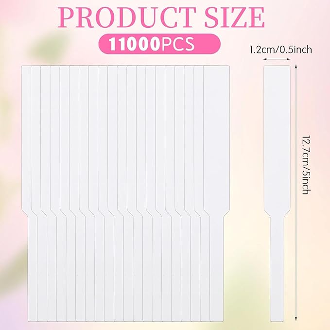11000 Pcs Perfume Test Strips Fragrance Strips White Perfume Paper Strips Disposable Paper Test Strips Portable Blank Fragrance Scent Strips for scents and Essential Oils Aromatherapy Test