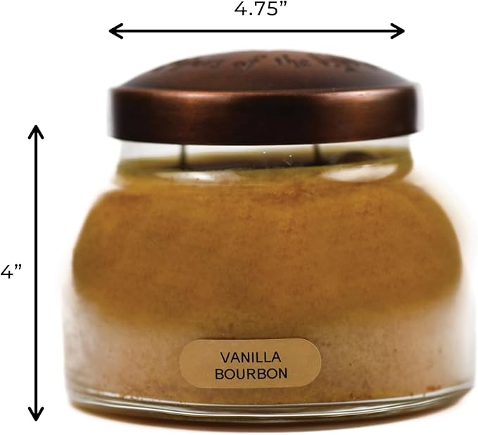 A Cheerful Giver - Vanilla Bourbon - 22oz Mama Scented Candle Jar with Lid - Keepers of The Light - 125 Hours of Burn Time, Gift Candle, Brown
