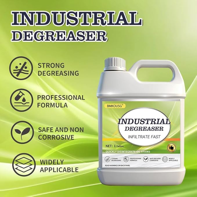 Carburetor Cleaner & Industrial Machine Degreaser - Heavy Duty Cleaner for Commercial Kitchen Hoods, Metal Parts, Engine Components, CNC Machines | Degreaser Concentrate, Safe & Strong (1 Gallon)