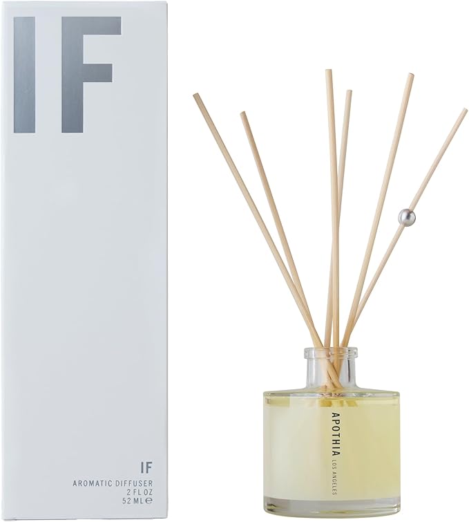 APOTHIA - IF Aromatic Diffuser | Modern White Floral & Citrus | Premium Essential Oils | Up to 12 Months | 7 oz | 200 ml | Small Batches for Luxury Quality in Elegant Glass Bottle