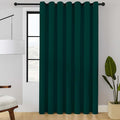 ChrisDowa Room Divider Curtain 90 Inches Long, Wide Blackout Sliding Door Curtain for Bedroom, Room Darkening Privacy Window Curtain for Patio Door (1 Panel Set, Forest Green, 100 x 90 Inch)