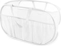 Collapsible Laundry Baskets, Upgrade Pop Up Laundry Hamper with Convenient Bags, Foldable Laundry Basket Mesh Light Weight, Easy to Carry Clothes Hampers for Laundry, Dorm, Toys, Travel White