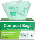 Compost Bags, Compostable Trash Bags 3 Gallon Compostable Bags 300 Count Small Compost Bags for Countertop bin Extra Thick 0.71 Mil. ASTM D6400 Certified By BPI and TÜV AUSTRIA (3 Gallon, 300 Units)