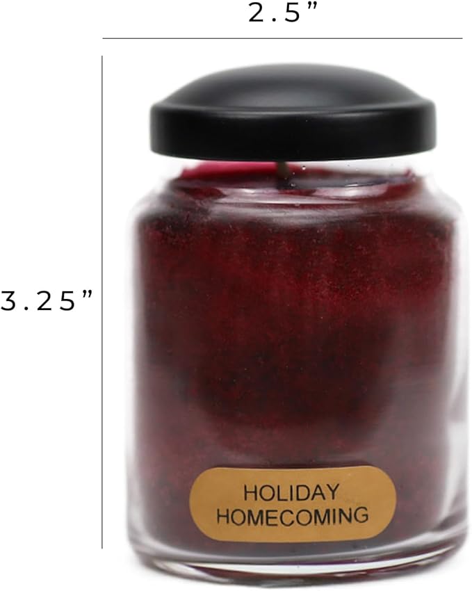 A Cheerful Giver - Holiday Homecoming Baby Scented Glass Jar Candle (6oz) with Lid & True to Life Fragrance Made in USA