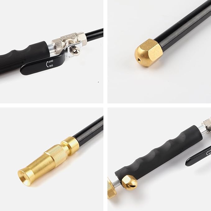 Hydro Jet High Pressure Power Washer Gun, Power Washer Hose Jet Nozzle Wand, Pressure Washer Gun Attachment, Garden Hose Wand for Window Hose Car Washing