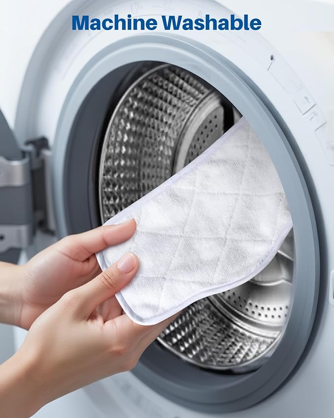 LABIGO Steam Mop Replacement Pads - 6 Pack Machine Washable Microfiber Cloths, Reusable Cleaning Pads