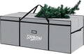 Christmas Tree Storage Bag, 7.5 Ft Christmas Tree Bag, Reusable Heavy Duty 600D Oxford Cloth, Built-in Double Mesh Bags, Double Zippers for Large Artificial Tree(50×16×20in, Gray)