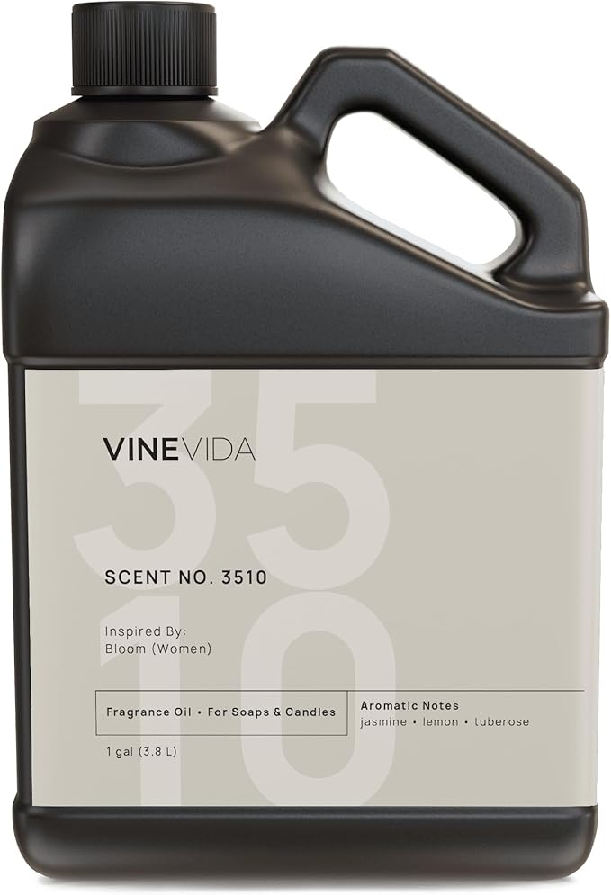 VINEVIDA Scent NO. 3510 Fragrance Oil - 1 Gallon (8lbs) - Inspired by: Bloom (Women) Fragrance Oil for Candle Making - Made in USA Candle Scents Scents for Soap Making