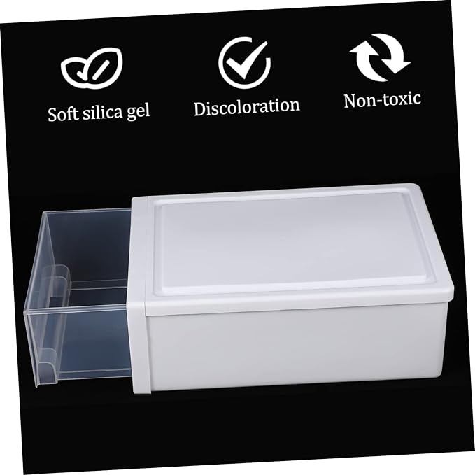 Happyyami Drawer-style Storage Boxes 2 Pack Shoe Boxes Lids Plastic Stacking Drawers Organizing Storage Clothes Containers