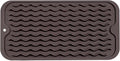 MicoYang Silicone Dish Drying Mat for Multiple Usage,Easy clean,Eco-friendly,Heat-resistant Silicone Mat for Kitchen Counter or Sink,Refrigerator or Drawer Liner Coffee S 12 inches x 6 inches