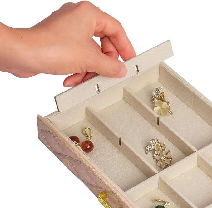 Extra Extra Large Jewelry Box Organizer with 10 Drawers - Premium Faux Leather Storage Case & Velvet Lining | Modern Scandinavian Design for Rings, Necklaces, Earrings