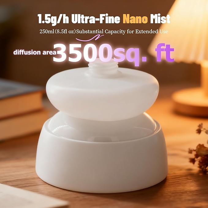 Smart AI Control Essential Oil Diffuser, Ultrasonic Aromatherapy Fragrant Oil Humidifier Vaporizer, Timer and Auto-Off Switch with Essential Oil (Ceiling-Mounted)