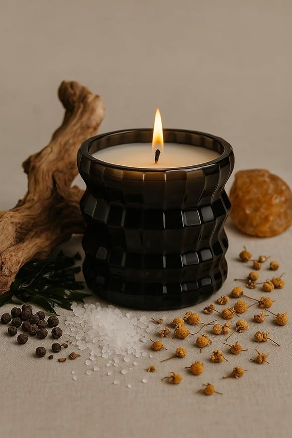 MARIS | Non-Toxic Candle in Textured Glass Vessel