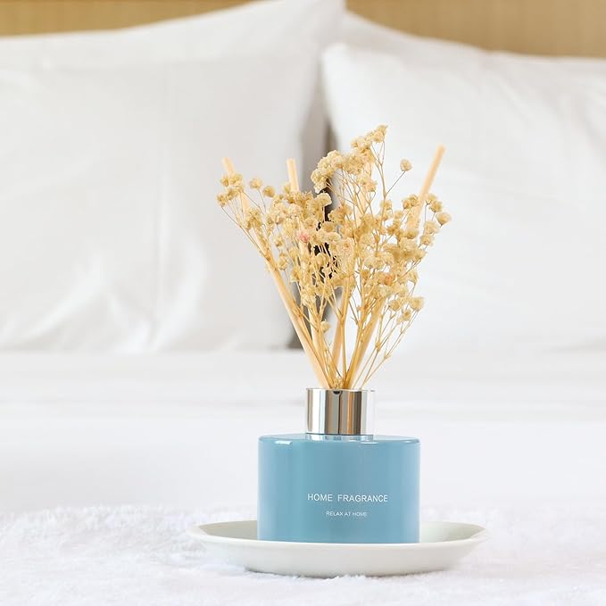 L'odeur Vill 3 Pcsk Reed Diffuser, 4.06 oz(120ml) Lavender/Linen/Vanilla, Scented Aromatherapy Diffuser with 12 Black Diffuser Sticks, Air Freshener for Home Bedroom Bathroom