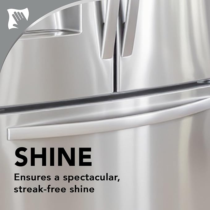 Weiman Stainless Steel Cleaner Kit - Removes Fingerprints, Residue, Water Marks, and Grease