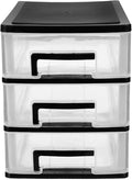 Wakauto Three-Layer Plastic Drawer Storage Organizer Rack,Portable Desktop Storage Cabinet for Efficient Space Management for Makeup Office Supplies and Home Organization(21.1 * 15.2 * 19.2 Inch)