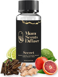 Secret Noir Essential Oil Refill Luxury Hotel Inspired - Long Lasting Aroma for Home & Commercial Diffuser - 120 ml Fresh Blend of Musk Wood and Bergamot Leaves, Scent for Spa Wellness Aromatherapy.