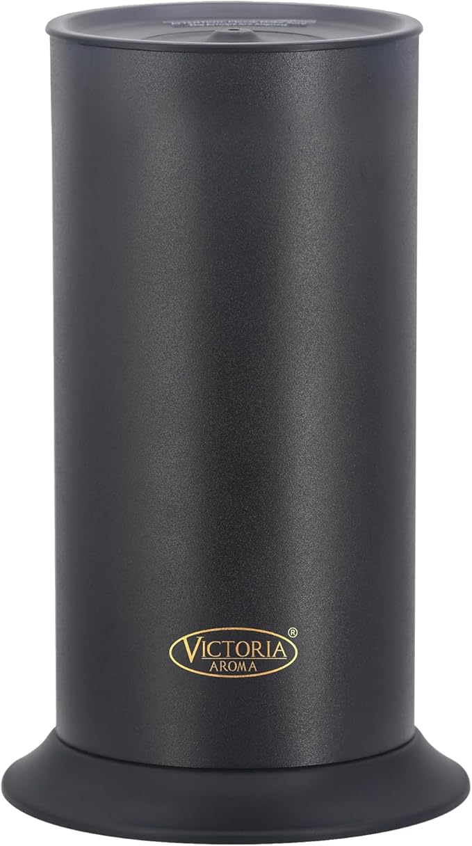 Waterless Essential Oil Diffuser - Cold-Air Scent Machine for Large Rooms up to 1000 sq ft, Home, Office, Hotel, Spa (Matte Black)